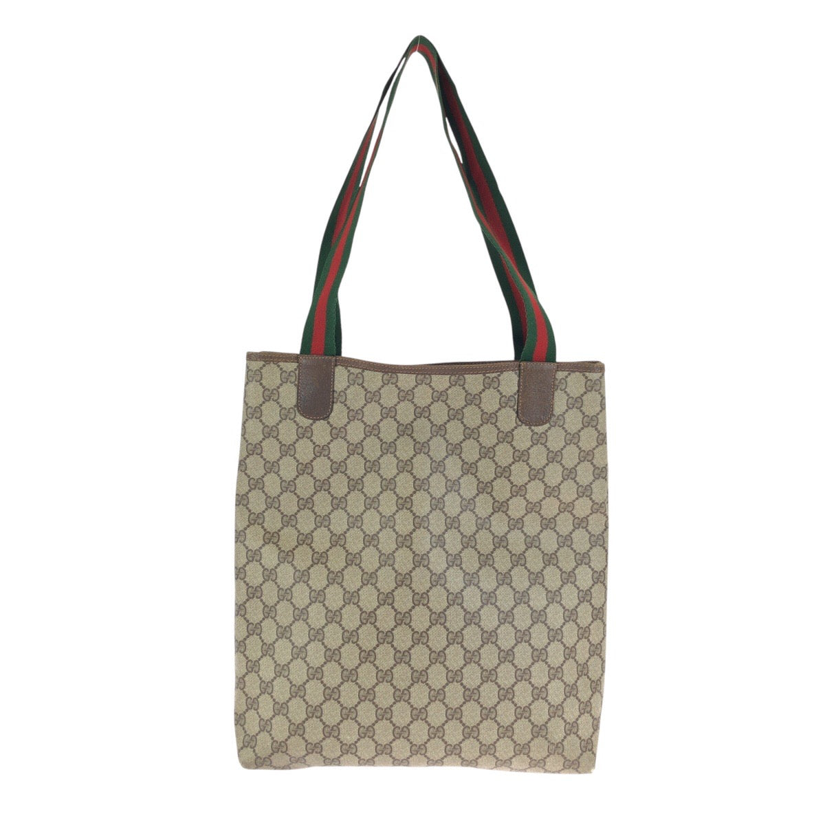 24739
GUCCI グッチ ヴィンテージ シェリーライン ベージュ ブラウン GGスプリームキャンバス / レザー 89 02 003 トートバッグ ショルダーバッグ レディース AB21