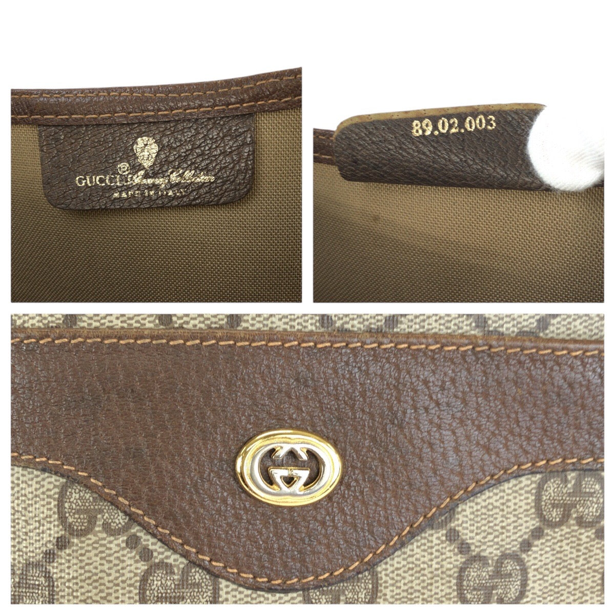 24739
GUCCI グッチ ヴィンテージ シェリーライン ベージュ ブラウン GGスプリームキャンバス / レザー 89 02 003 トートバッグ ショルダーバッグ レディース AB21