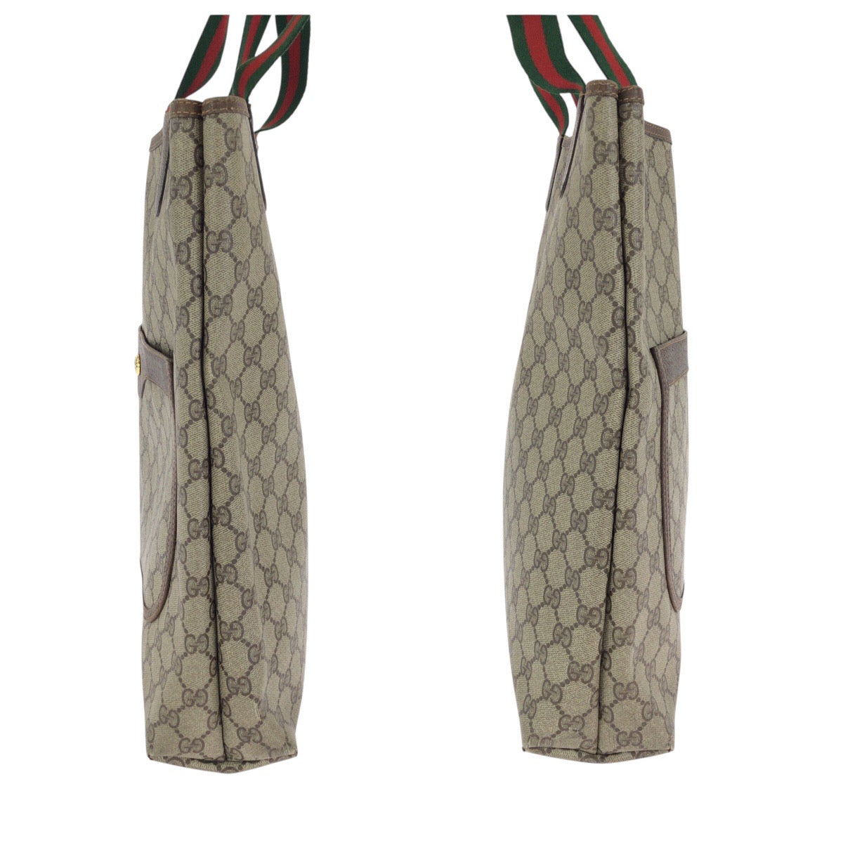 24739
GUCCI グッチ ヴィンテージ シェリーライン ベージュ ブラウン GGスプリームキャンバス / レザー 89 02 003 トートバッグ ショルダーバッグ レディース AB21