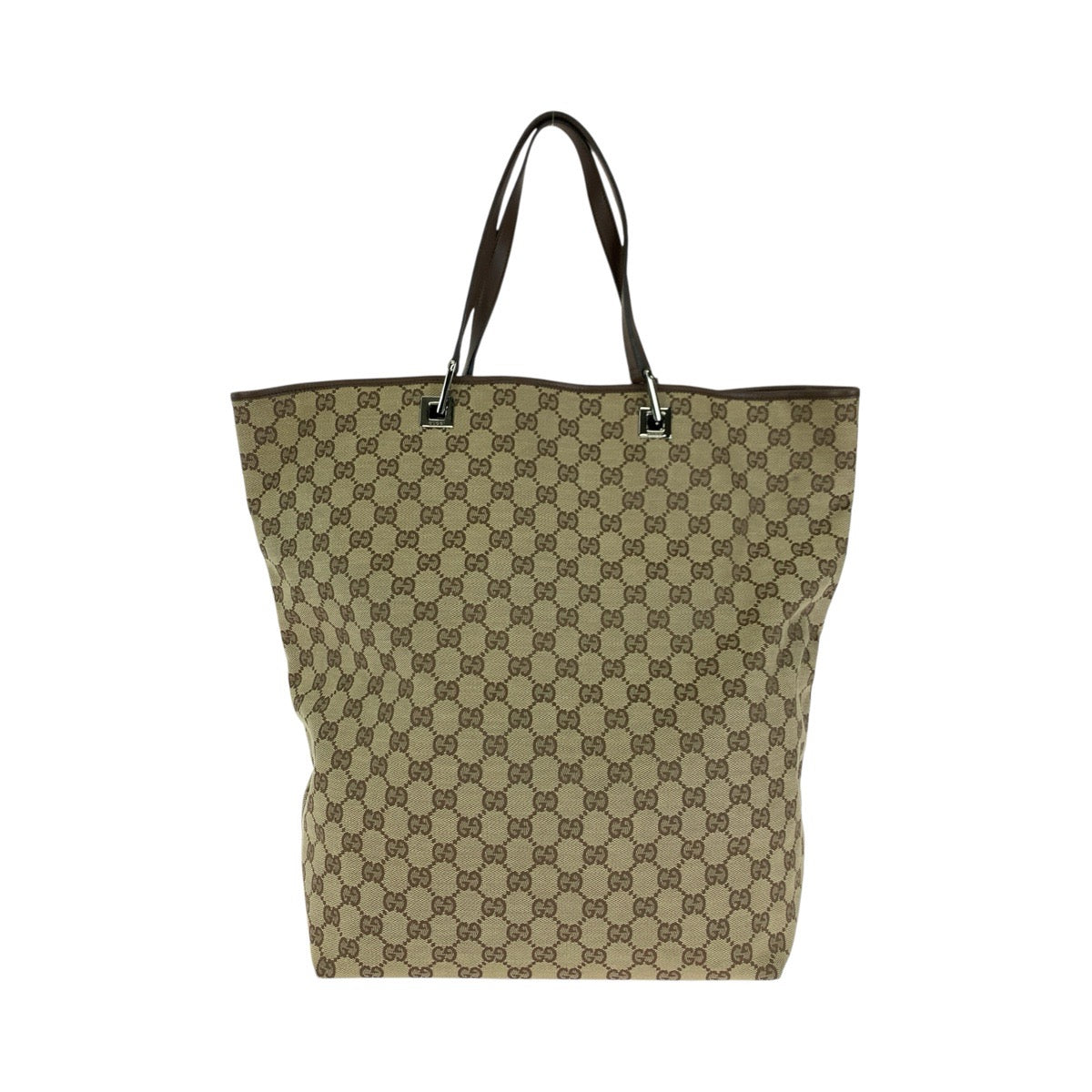 24741
GUCCI グッチ ベージュ ブラウン シルバー金具 GGキャンバス / レザー 31242 トートバッグ ショルダーバッグ レディース ABP28