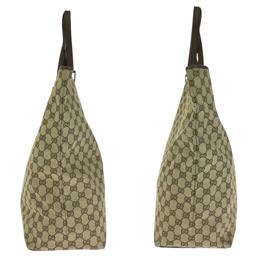 24741
GUCCI グッチ ベージュ ブラウン シルバー金具 GGキャンバス / レザー 31242 トートバッグ ショルダーバッグ レディース ABP28