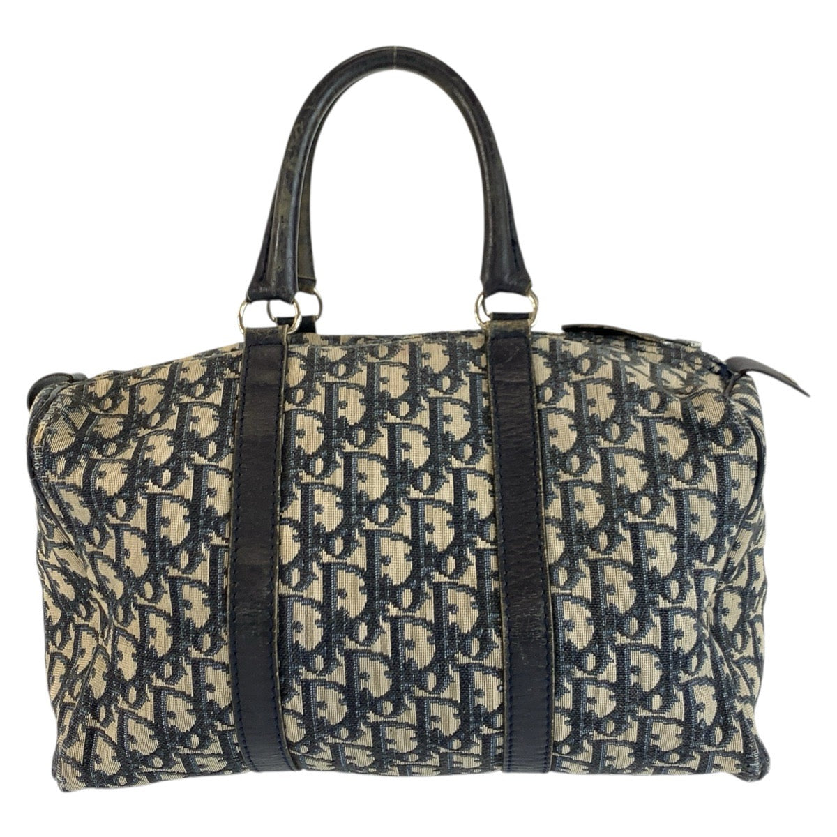 24742
Christian Dior クリスチャンディオール ヴィンテージ トロッター ネイビー シルバー金具 キャンバス / レザー ハンドバッグ ボストンバッグ レディース AB35