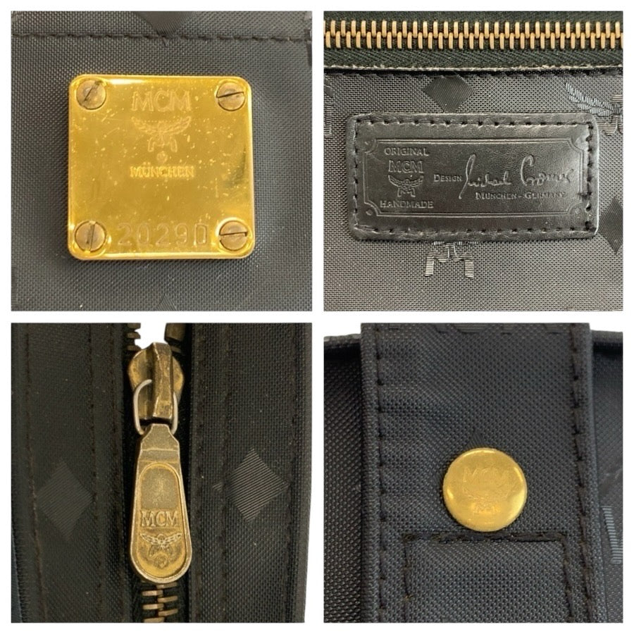 24745
MCM エム シー エム ヴィセトス ブラック 黒 ゴールド金具 PVC トートバッグ ショルダーバッグ レディース ABP21