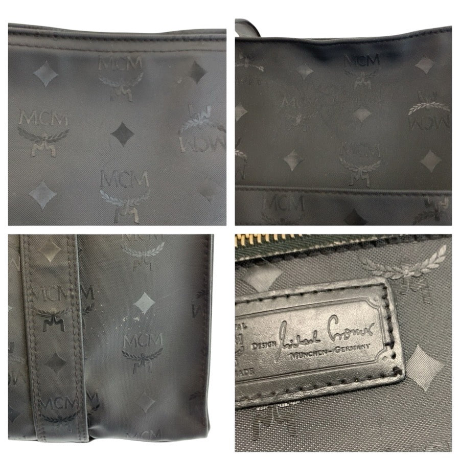 24745
MCM エム シー エム ヴィセトス ブラック 黒 ゴールド金具 PVC トートバッグ ショルダーバッグ レディース ABP21