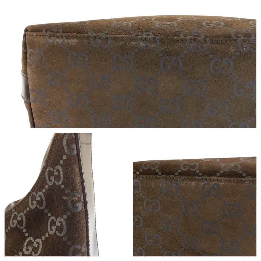 24746
GUCCI グッチ GG柄 ブラウン スウェード 000 0602 ショルダーバッグ レディース ABP28