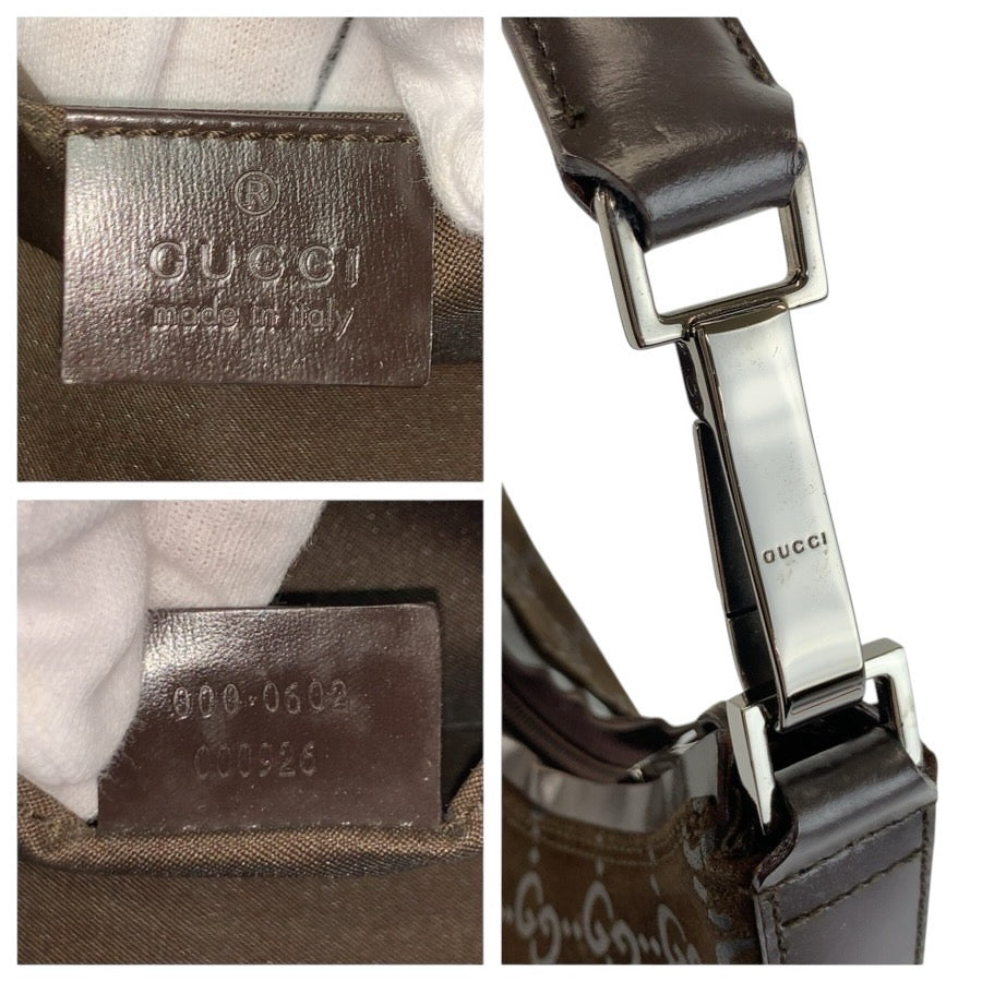 24746
GUCCI グッチ GG柄 ブラウン スウェード 000 0602 ショルダーバッグ レディース ABP28