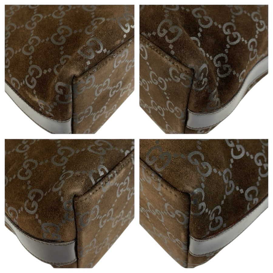 24746
GUCCI グッチ GG柄 ブラウン スウェード 000 0602 ショルダーバッグ レディース ABP28