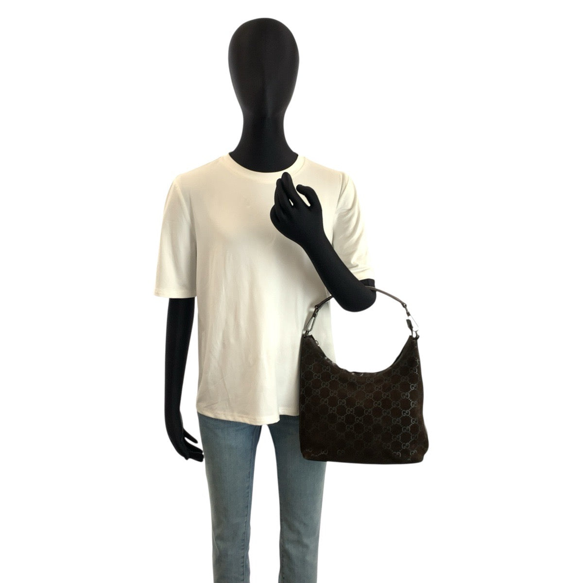 24746
GUCCI グッチ GG柄 ブラウン スウェード 000 0602 ショルダーバッグ レディース ABP28