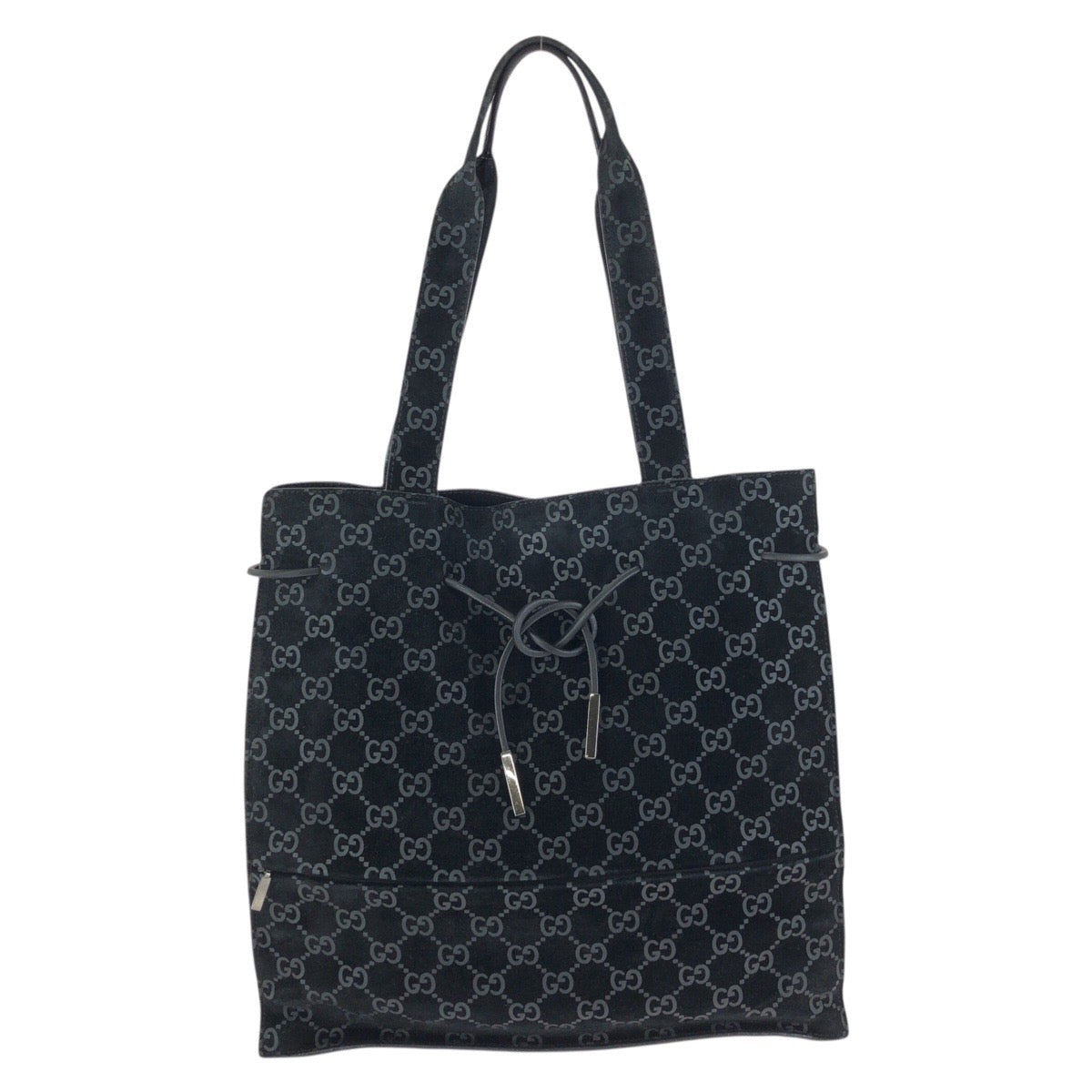 24747
GUCCI グッチ ヴィンテージ GG柄 ブラック 黒 シルバー金具 スウェード 002 1052 トートバッグ ショルダーバッグ レディース ABP28