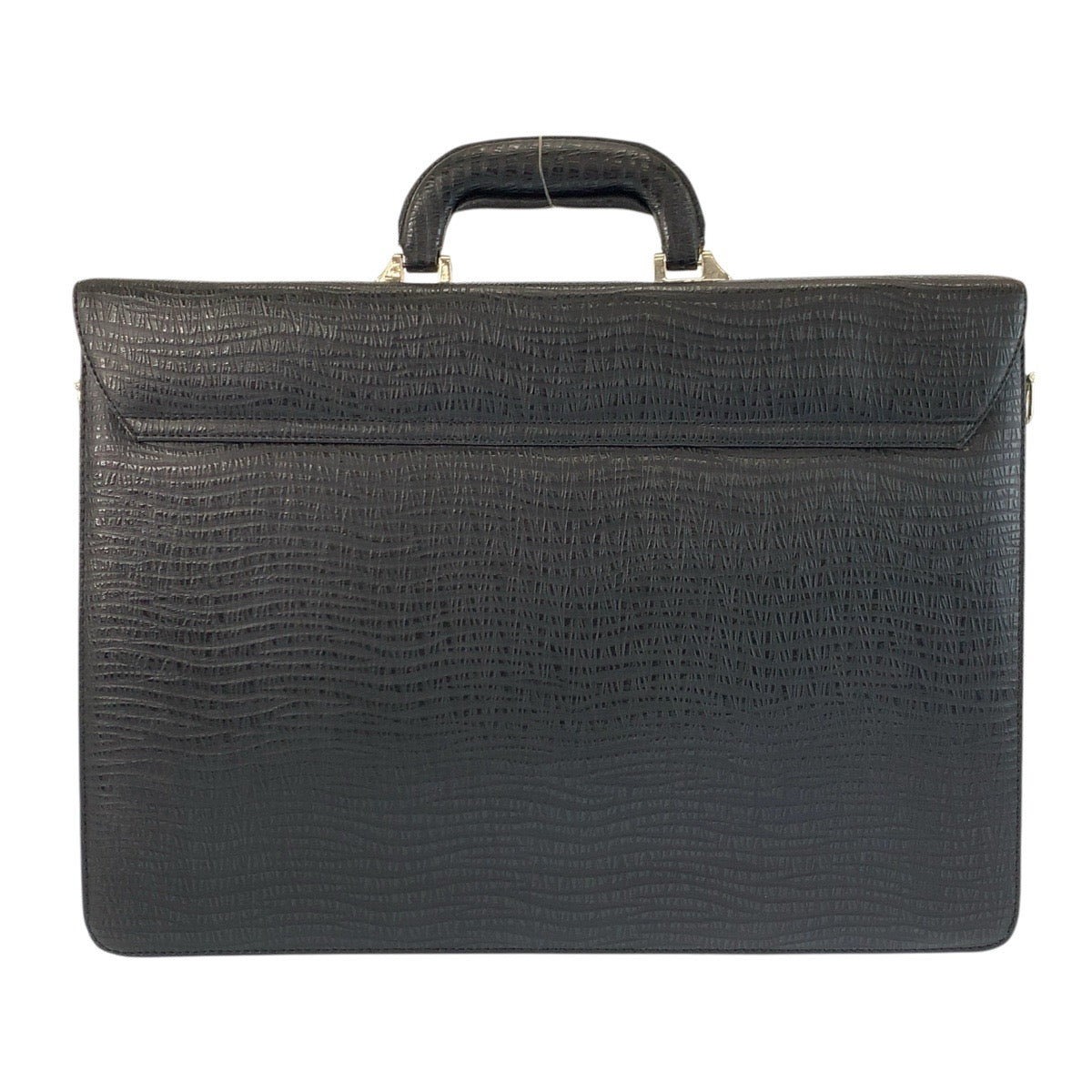 24748
Dunhill ダンヒル ブラック 黒 シルバー金具 レザー ビジネスバッグ ブリーフケース メンズ A28