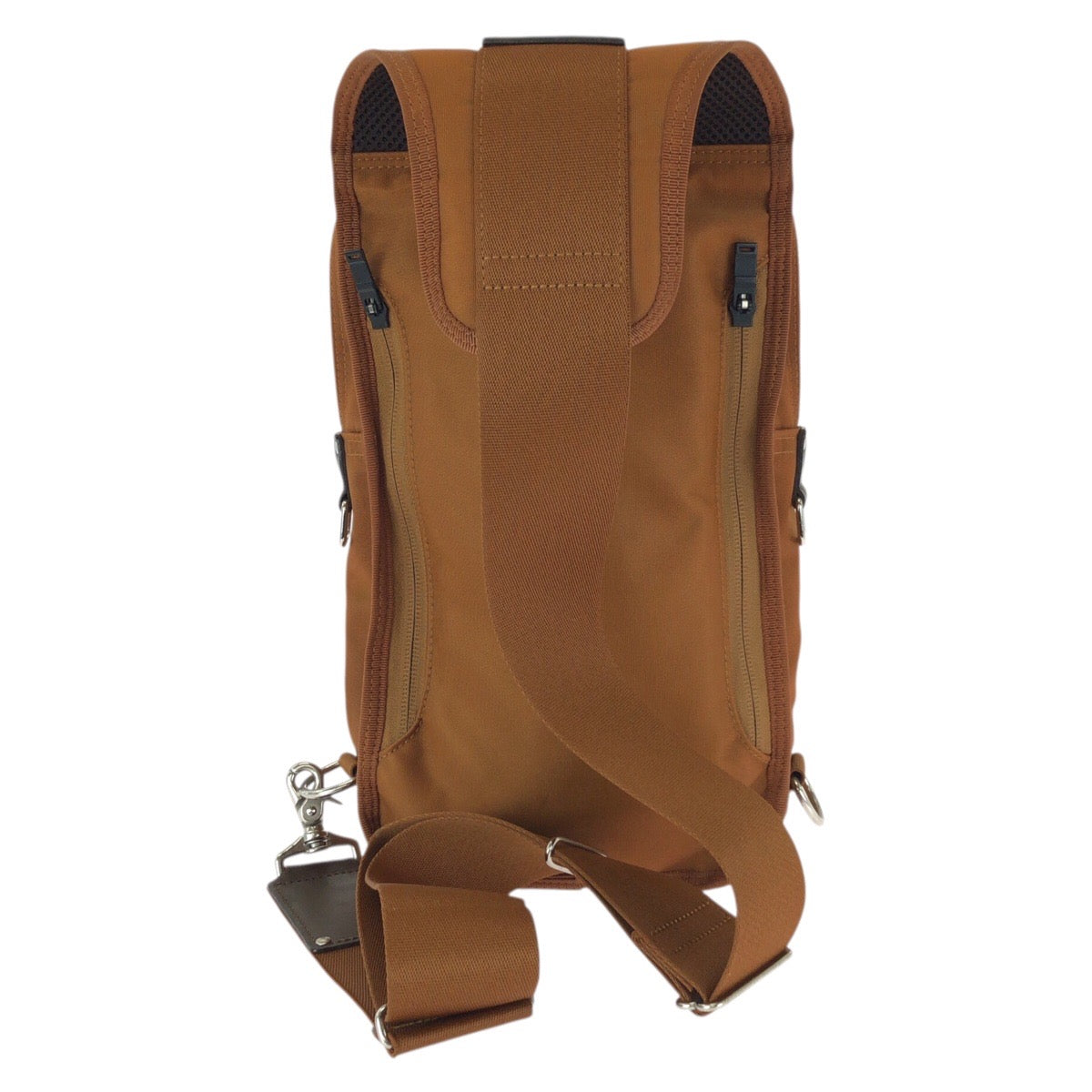 24749
PORTER ポーター LIFT ブラウン キャメル シルバー金具 ナイロン / レザー ショルダーバッグ ボディバッグ メンズ ABP14