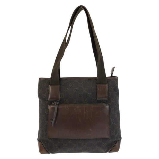 24751
GUCCI グッチ ブラウン GGキャンバス / レザー 28893 トートバッグ ハンドバッグ レディース AB23