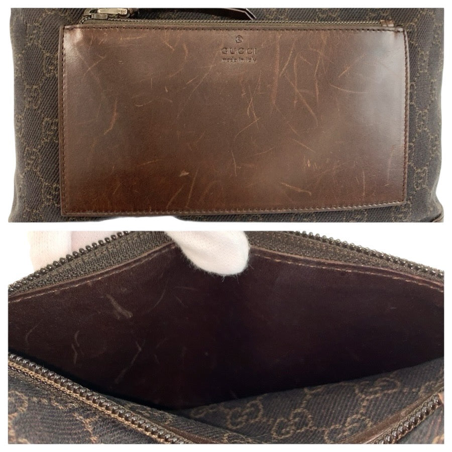 24751
GUCCI グッチ ブラウン GGキャンバス / レザー 28893 トートバッグ ハンドバッグ レディース AB23