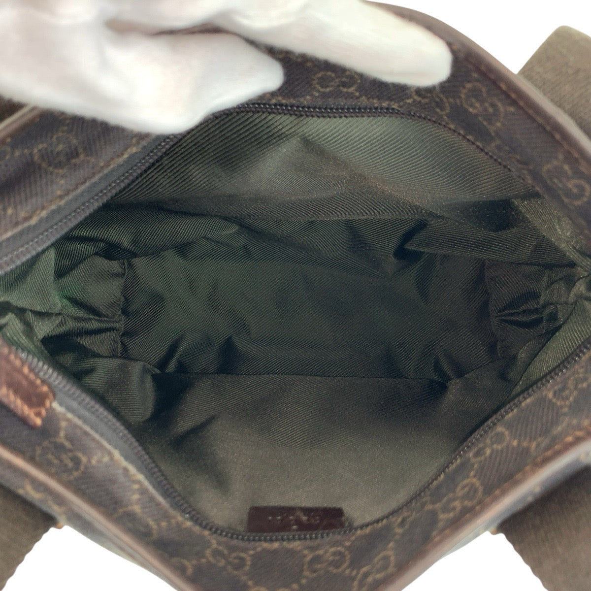 24751
GUCCI グッチ ブラウン GGキャンバス / レザー 28893 トートバッグ ハンドバッグ レディース AB23