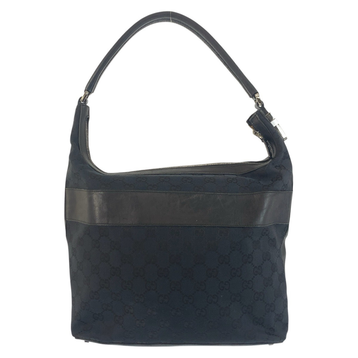 24752
GUCCI グッチ ブラック 黒 シルバー金具 GGキャンバス / レザー 001 4298 ショルダーバッグ レディース AB23