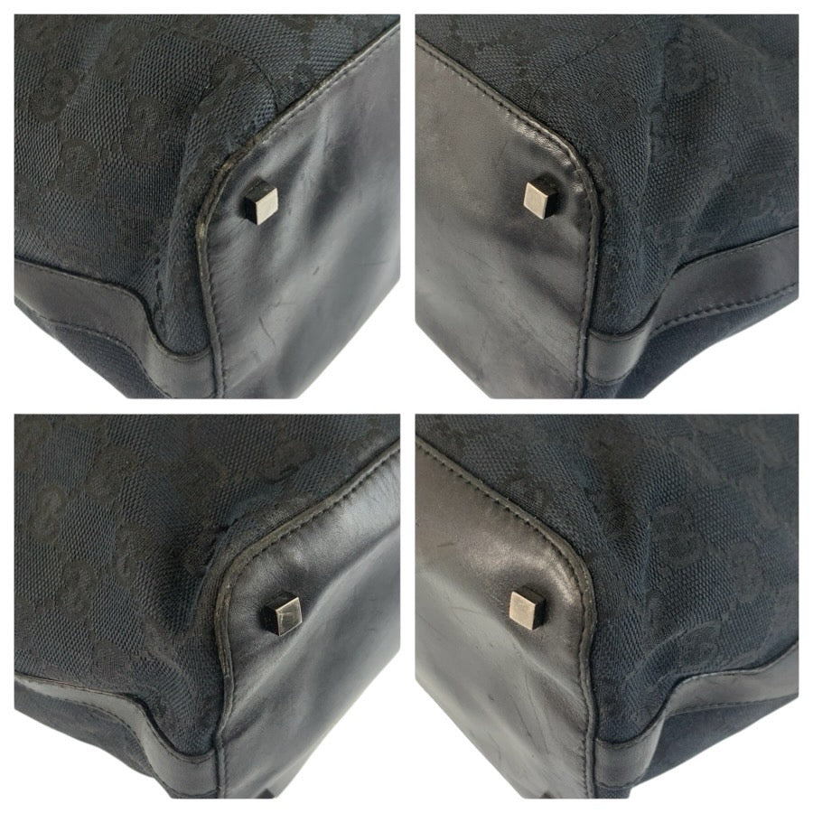 24752
GUCCI グッチ ブラック 黒 シルバー金具 GGキャンバス / レザー 001 4298 ショルダーバッグ レディース AB23