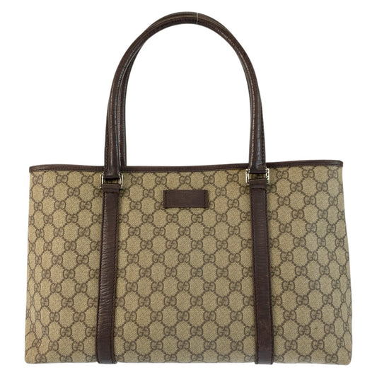 24753
GUCCI グッチ ベージュ ブラウン GGスプリームキャンバス / レザー 114595 トートバッグ ハンドバッグ レディース AB28