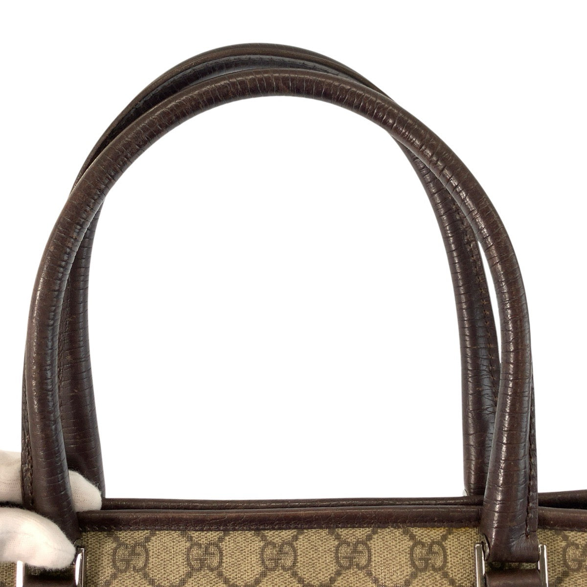 24753
GUCCI グッチ ベージュ ブラウン GGスプリームキャンバス / レザー 114595 トートバッグ ハンドバッグ レディース AB28