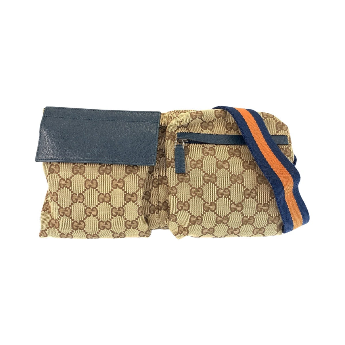 24754
GUCCI グッチ シェリーライン ブラウン ブルー シルバー金具 GGキャンバス / レザー 28566 491404 ボディバッグ ウエストポーチ バムバッグ レディース A49