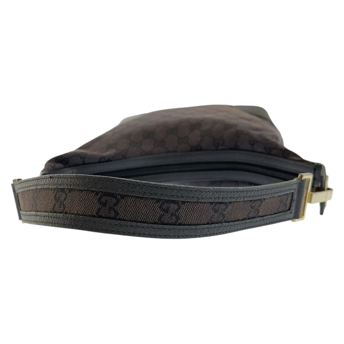 24757
GUCCI グッチ ブラック 黒 ゴールド金具 GGキャンバス / レザー 143744 ショルダーバッグ レディース ABP28