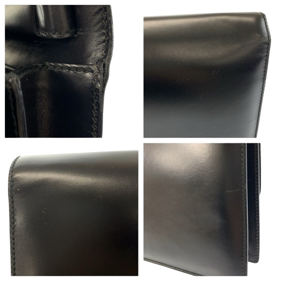 24758
GUCCI グッチ ブラック 黒 シルバー金具 レザー 0181600 クラッチバッグ セカンドバッグ メンズ ABP21