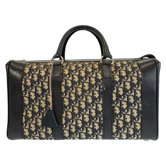 24761
Christian Dior クリスチャンディオール ヴィンテージ トロッター ネイビー シルバー金具 キャンバス / レザー ボストンバッグ ハンドバッグ レディース AB49