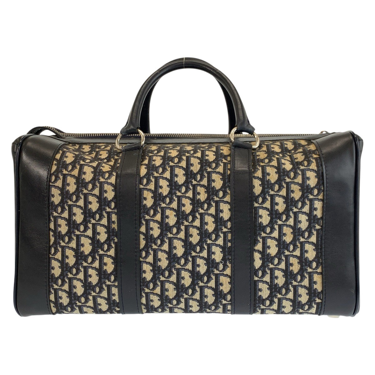 24761
Christian Dior クリスチャンディオール ヴィンテージ トロッター ネイビー シルバー金具 キャンバス / レザー ボストンバッグ ハンドバッグ レディース AB49