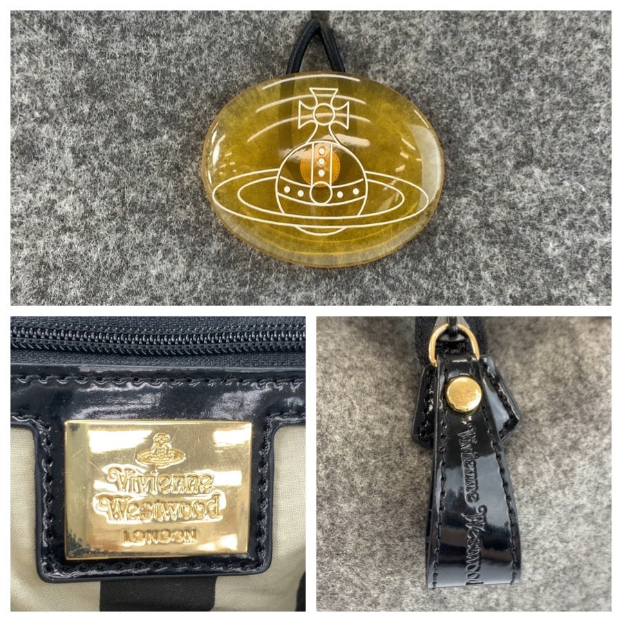 24763
Vivienne Westwood ヴィヴィアンウエストウッド ハート グレー ウール ハンドバッグ レディース AB14