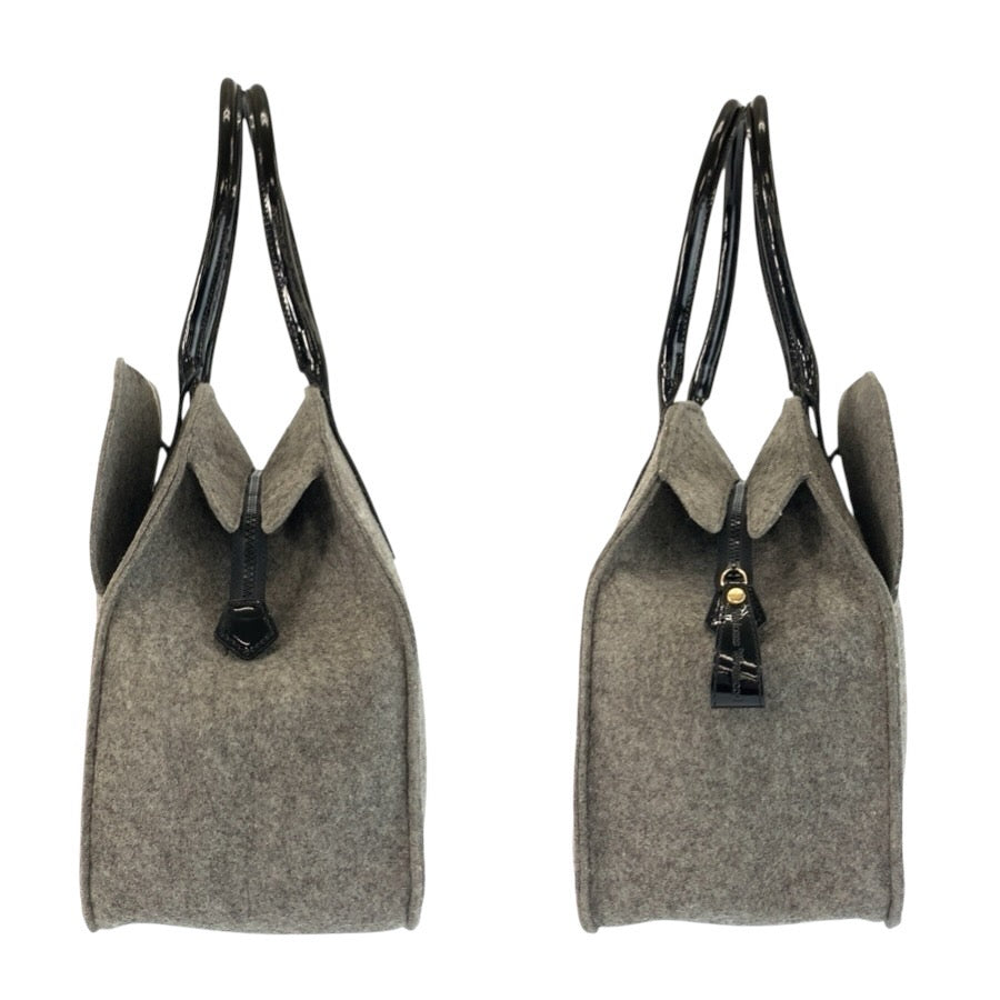 24763
Vivienne Westwood ヴィヴィアンウエストウッド ハート グレー ウール ハンドバッグ レディース AB14