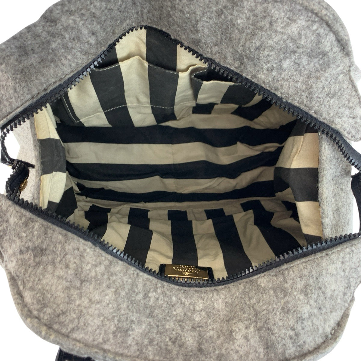 24763
Vivienne Westwood ヴィヴィアンウエストウッド ハート グレー ウール ハンドバッグ レディース AB14