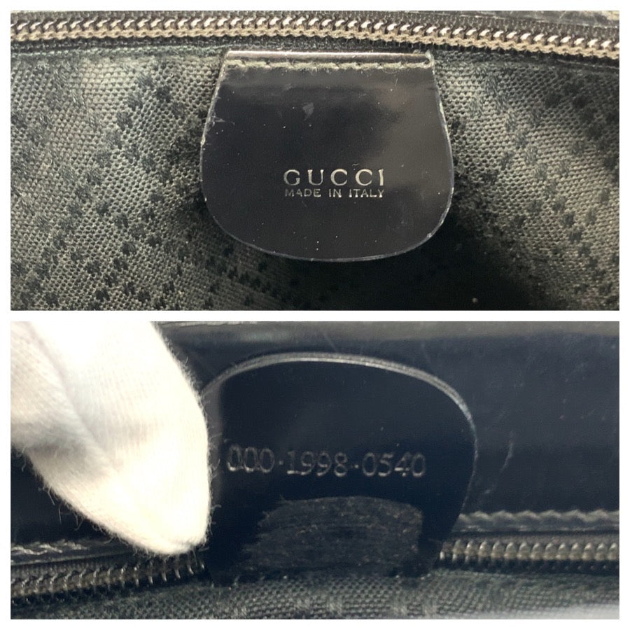 24764
GUCCI グッチ バンブー ブラック 黒 シルバー金具 ナイロン 000 1998 0540 ハンドバッグ トートバッグ レディース ABP21