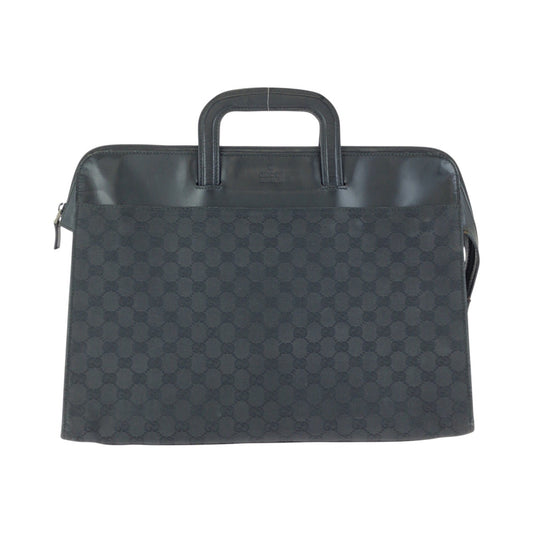 24765
GUCCI グッチ ブラック 黒 シルバー金具 GGキャンバス / レザー 03011 ビジネスバッグ ブリーフケース メンズ AB35