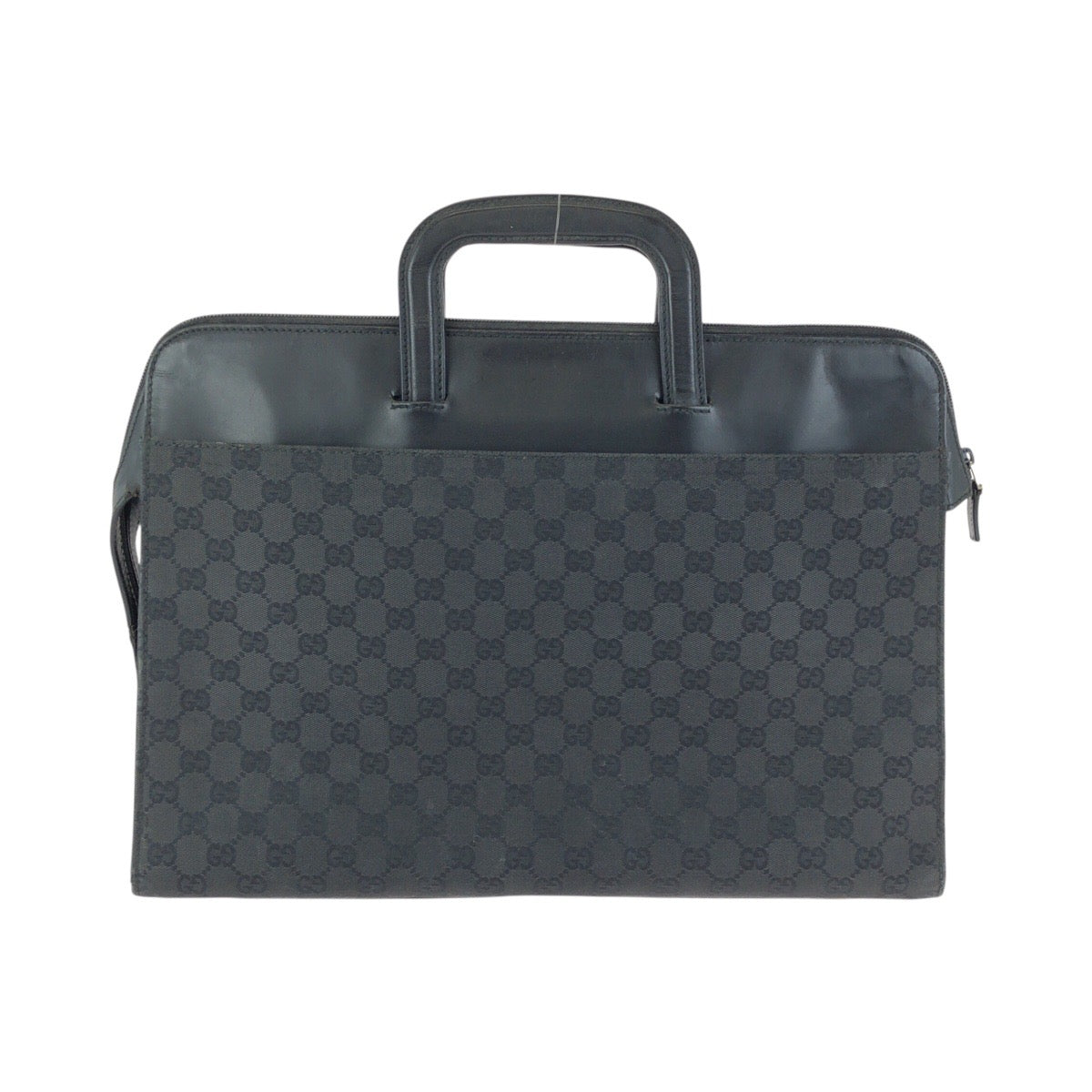 24765
GUCCI グッチ ブラック 黒 シルバー金具 GGキャンバス / レザー 03011 ビジネスバッグ ブリーフケース メンズ AB35