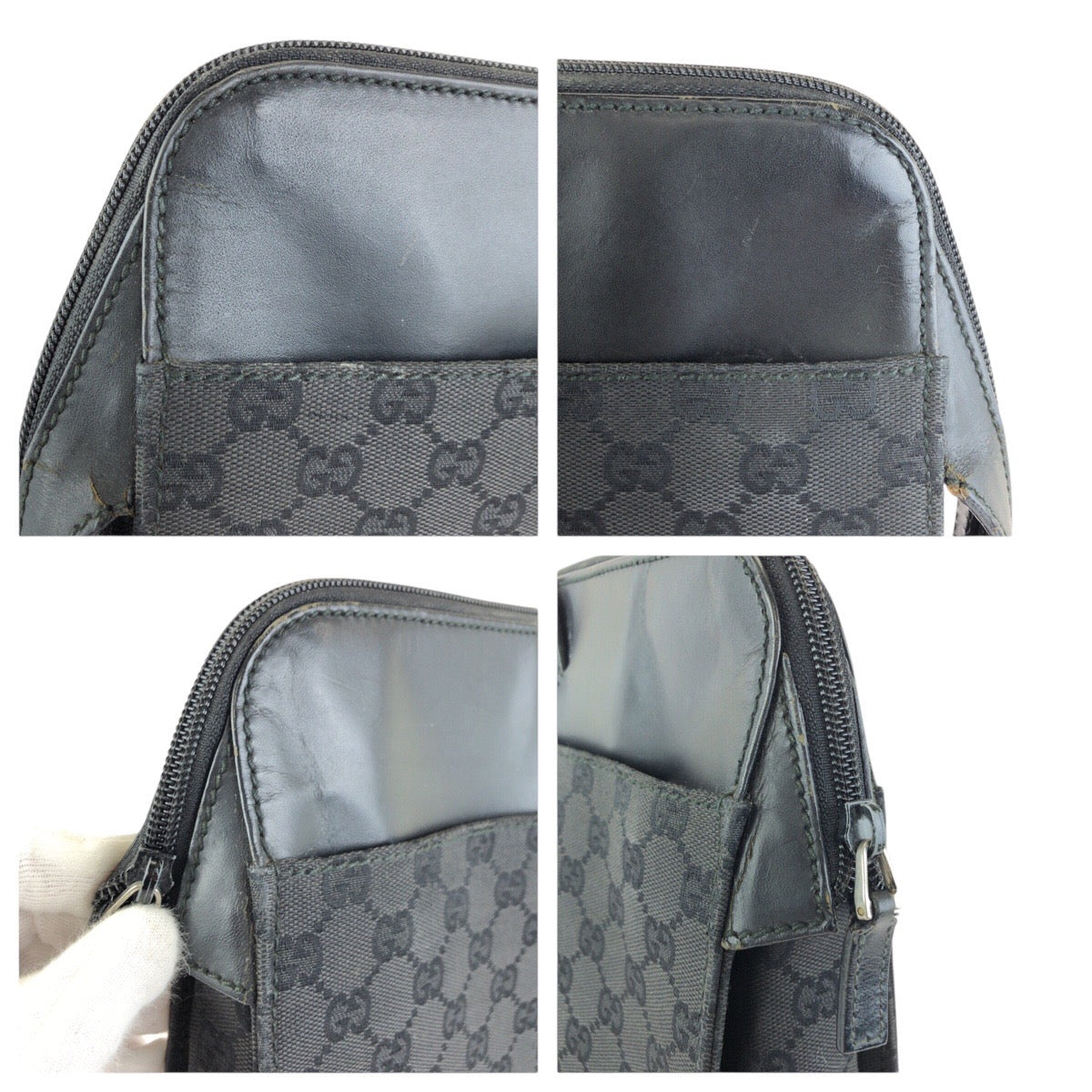 24765
GUCCI グッチ ブラック 黒 シルバー金具 GGキャンバス / レザー 03011 ビジネスバッグ ブリーフケース メンズ AB35