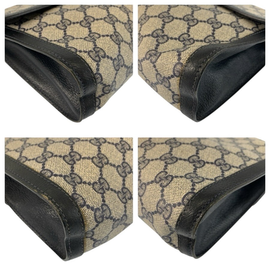 24766
GUCCI グッチ ヴィンテージ シェリーライン グレー ネイビー ゴールド金具 GGスプリームキャンバス / レザー 41 014 3087 30 クラッチバッグ セカンドバッグ レディース AB21