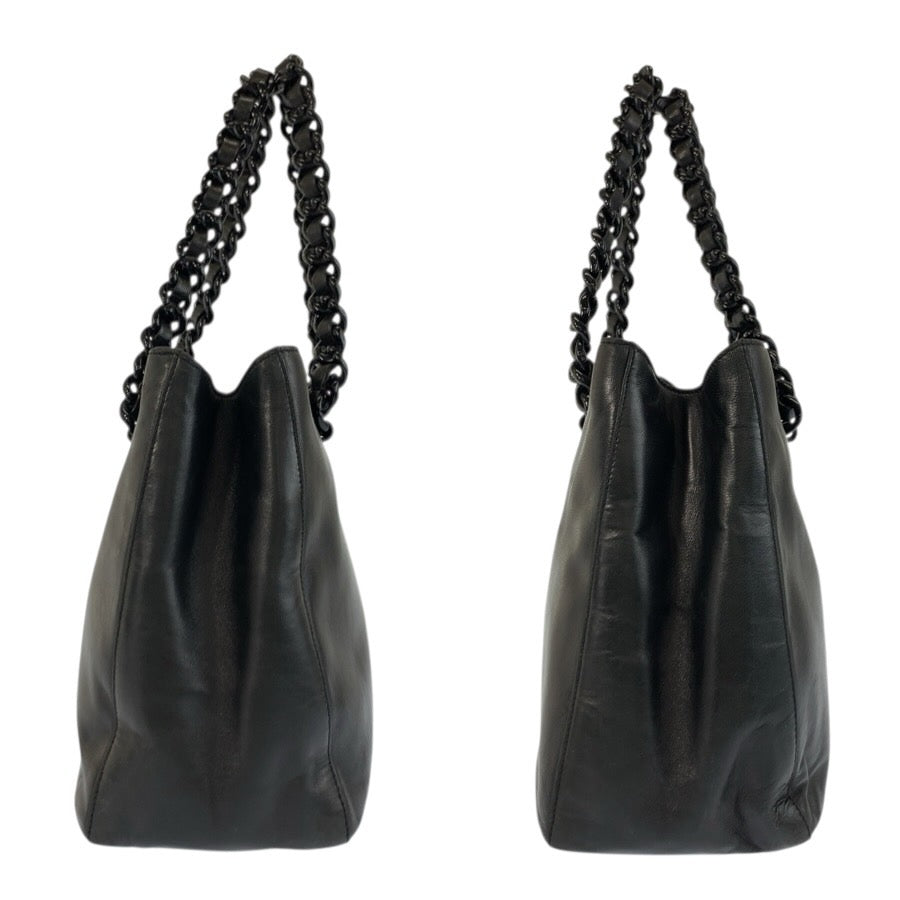 24767
PRADA プラダ ブラック 黒 レザー ハンドバッグ トートバッグ レディース AB35