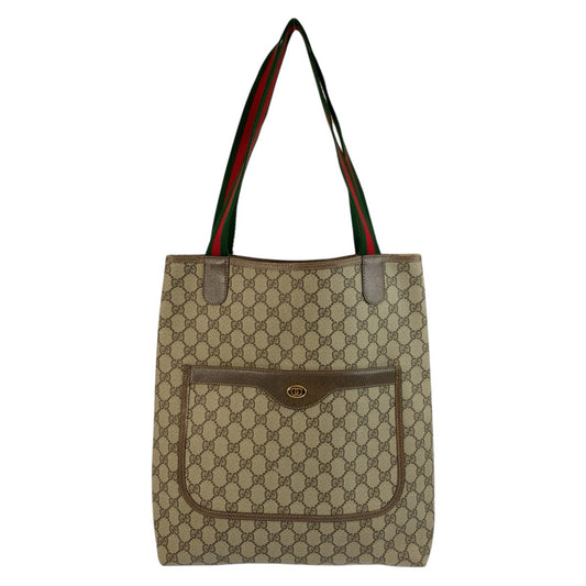 24768
GUCCI グッチ ヴィンテージ シェリーライン ベージュ ブラウン GGスプリームキャンバス 39 02 003 トートバッグ ショルダーバッグ レディース ABP28