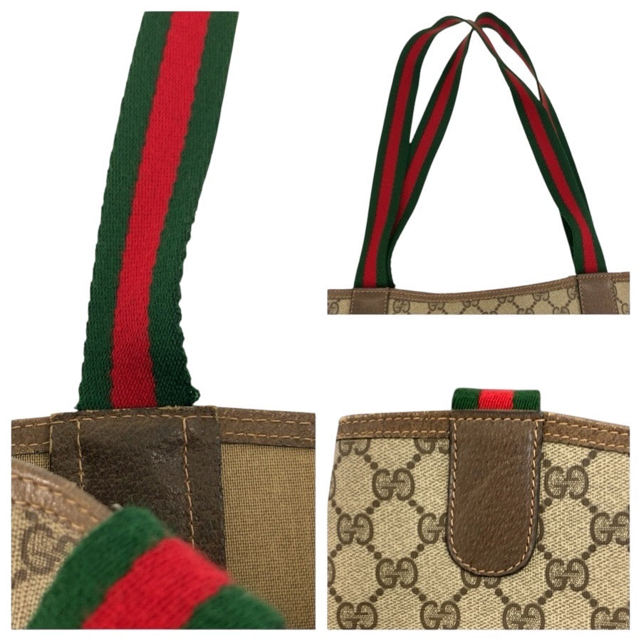 24768
GUCCI グッチ ヴィンテージ シェリーライン ベージュ ブラウン GGスプリームキャンバス 39 02 003 トートバッグ ショルダーバッグ レディース ABP28