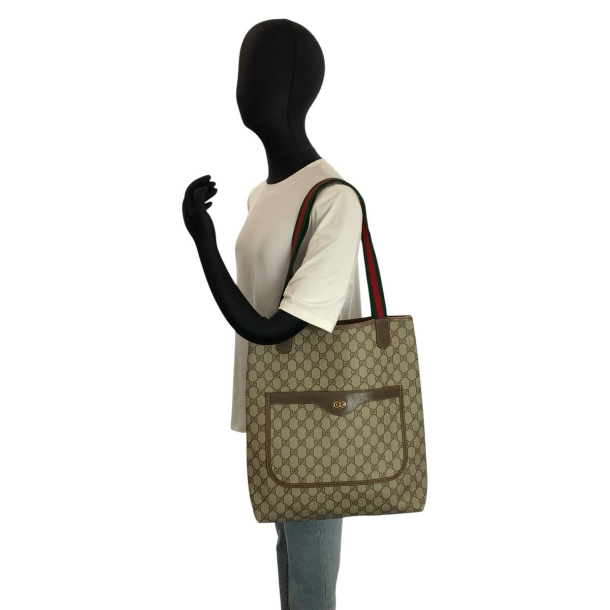 24768
GUCCI グッチ ヴィンテージ シェリーライン ベージュ ブラウン GGスプリームキャンバス 39 02 003 トートバッグ ショルダーバッグ レディース ABP28