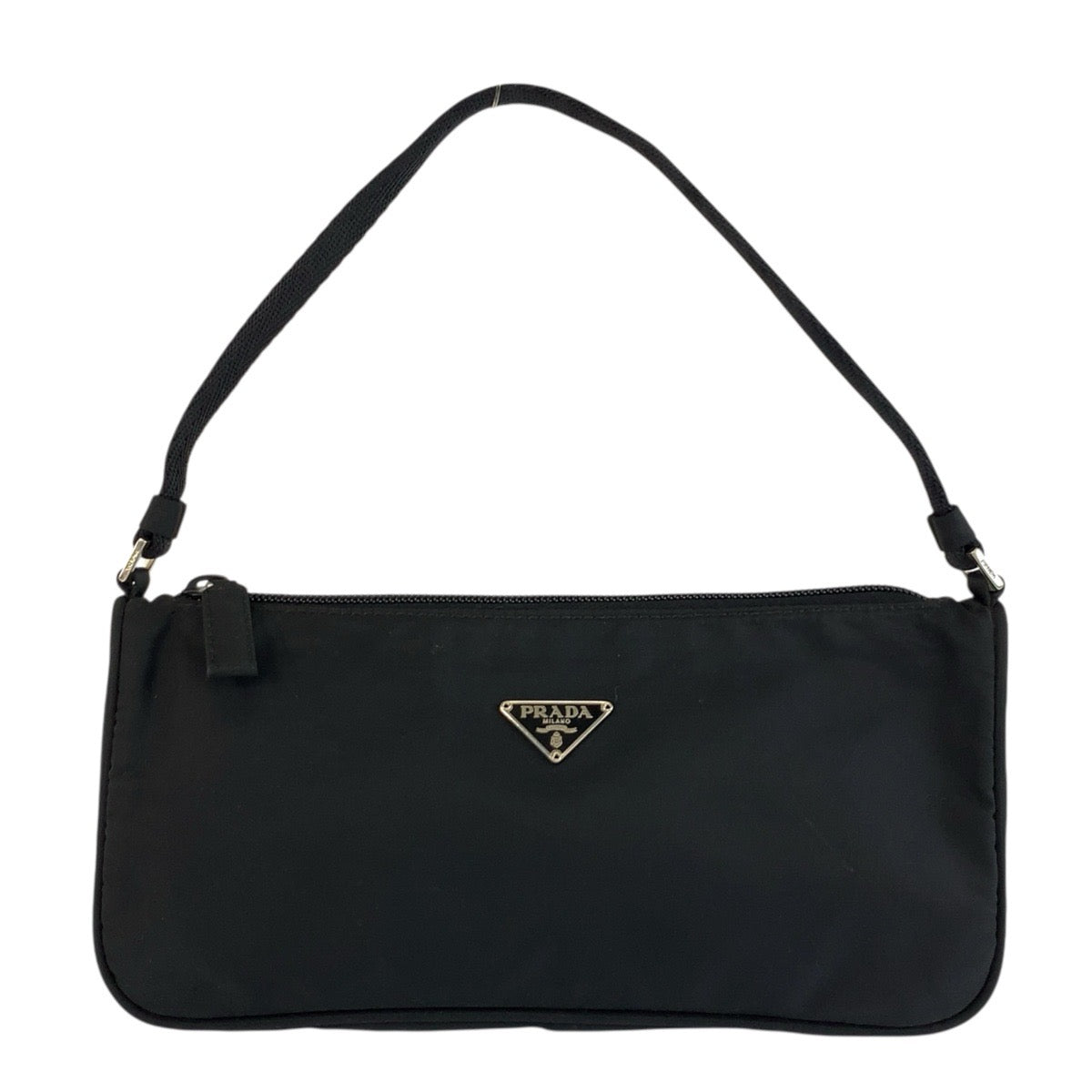 24769
PRADA プラダ テスート ブラック 黒 シルバー金具 ナイロン ハンドバッグ アクセサリーポーチ レディース A42