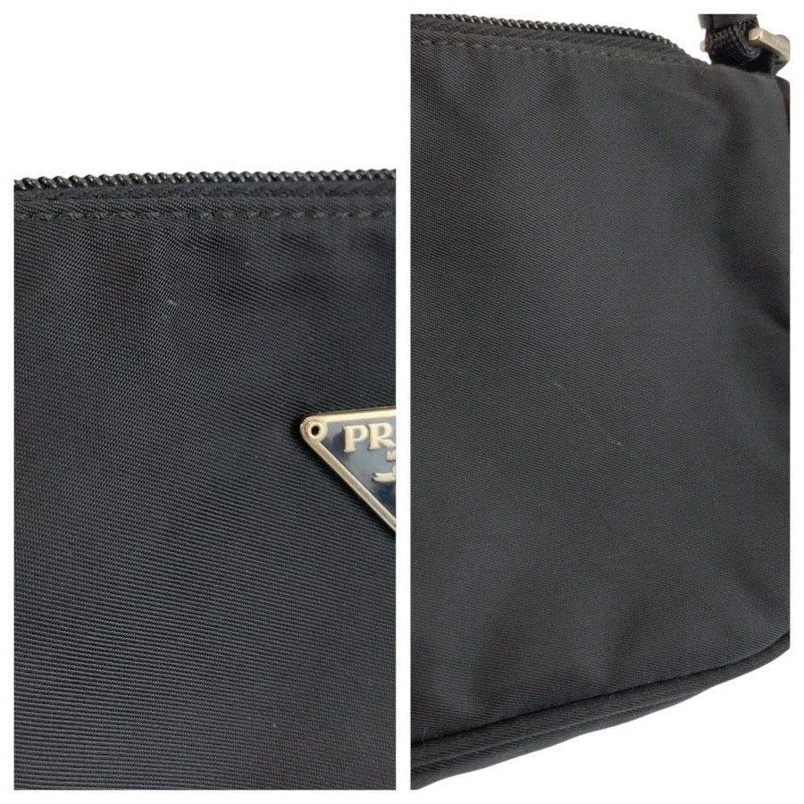 24769
PRADA プラダ テスート ブラック 黒 シルバー金具 ナイロン ハンドバッグ アクセサリーポーチ レディース A42