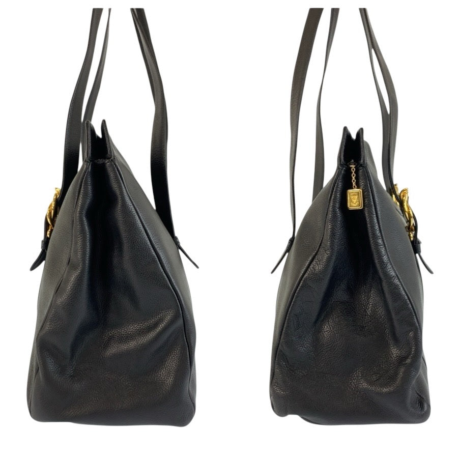 24770
GUCCI グッチ ヴィンテージ ブラック 黒 ゴールド金具 レザー 001 406 0546 トートバッグ ショルダーバッグ レディース ABP42