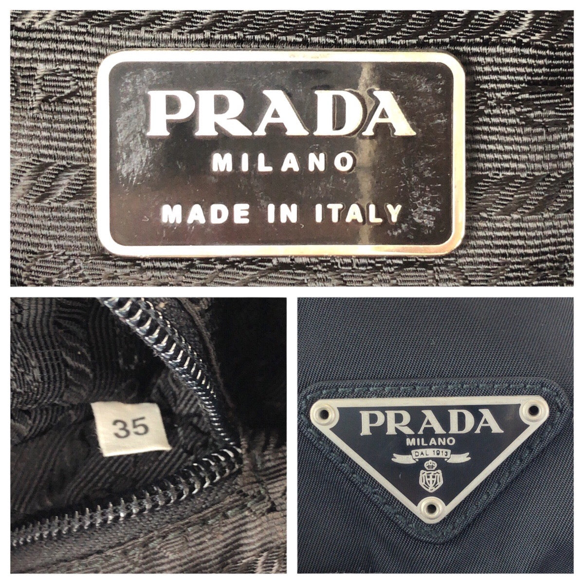 24772
PRADA プラダ テスート 三角ロゴプレート ブラック 黒 シルバー金具 ナイロン リュックサック バックパック レディース ABP42