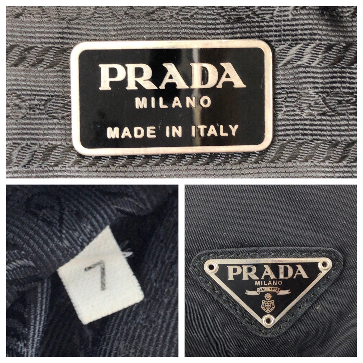 24773
PRADA プラダ テスート 三角ロゴプレート ブラック 黒 シルバー金具 ナイロン / レザー リュックサック バックパック レディース AB35
