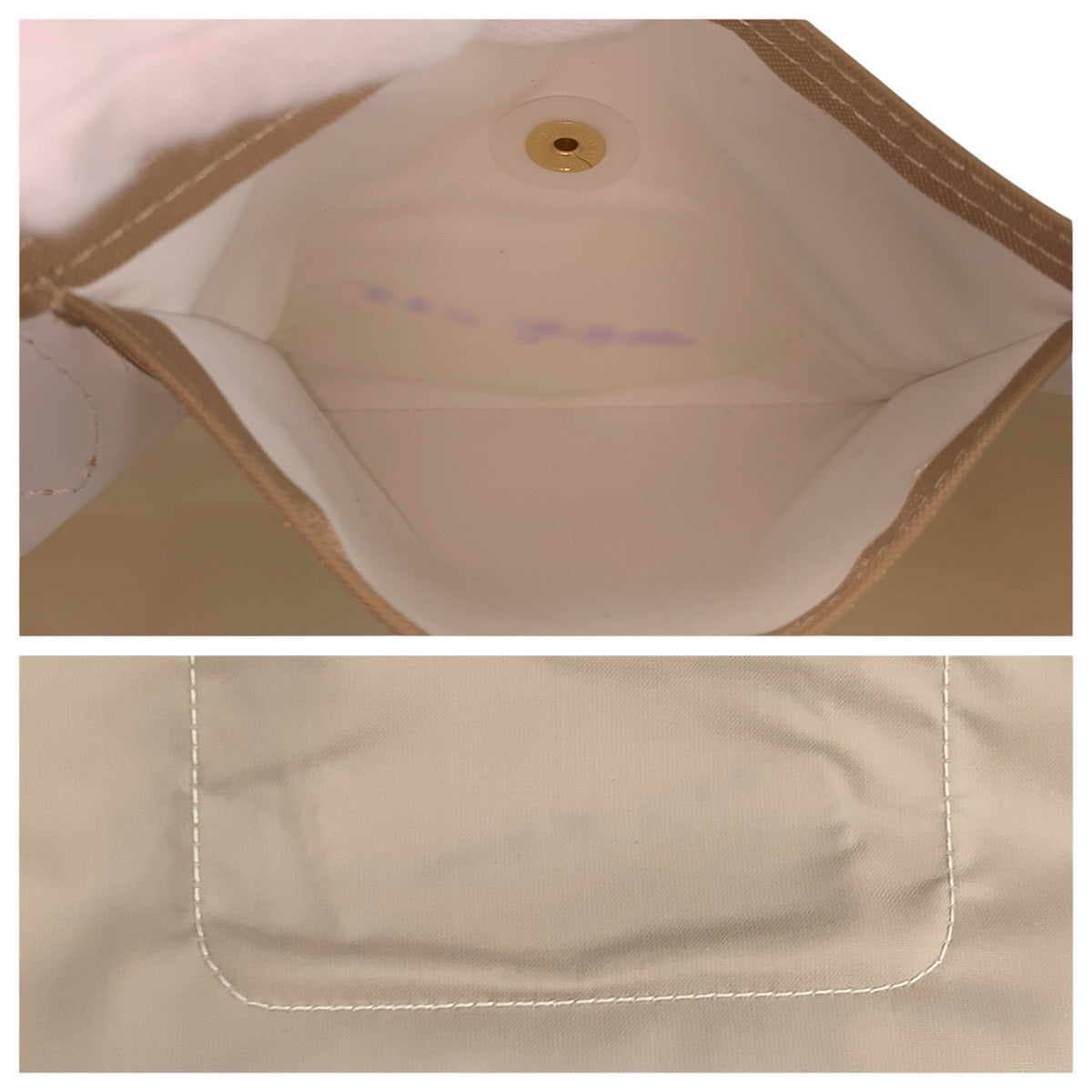 24776
Longchamp ロンシャン ル プリアージュ ベージュ ブラウン ゴールド金具 ナイロン / レザー 2704089841 ハンドバッグ トートバッグ レディース A14