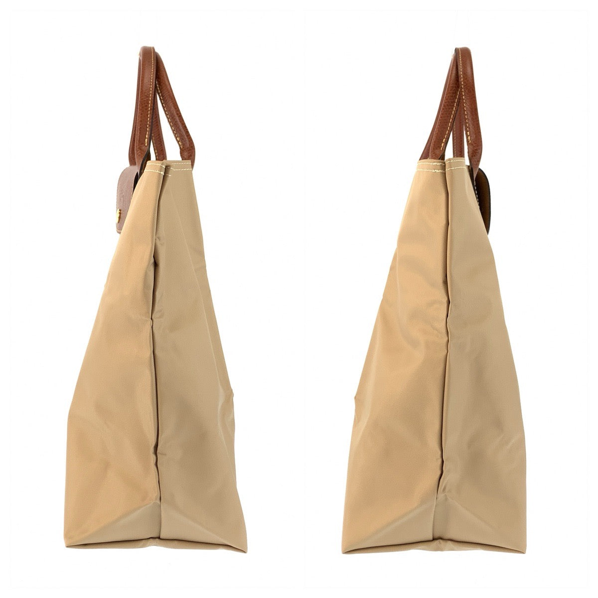 24776
Longchamp ロンシャン ル プリアージュ ベージュ ブラウン ゴールド金具 ナイロン / レザー 2704089841 ハンドバッグ トートバッグ レディース A14