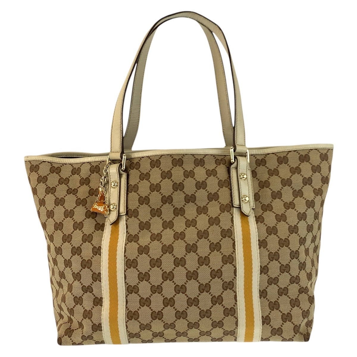 24777
GUCCI グッチ シェリーライン ベージュ アイボリー ゴールド金具 GGキャンバス / レザー 124404 トートバッグ ショルダーバッグ レディース AB28