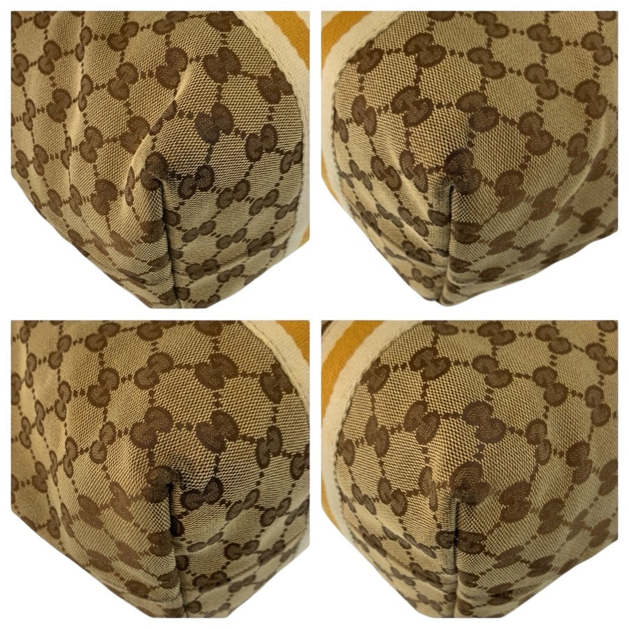 24777
GUCCI グッチ シェリーライン ベージュ アイボリー ゴールド金具 GGキャンバス / レザー 124404 トートバッグ ショルダーバッグ レディース AB28