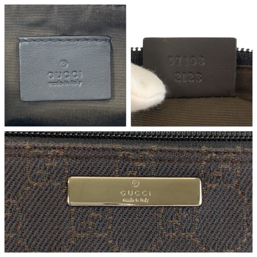 24779
GUCCI グッチ ブラウン GGキャンバス 07198 ハンドバッグ アクセサリーポーチ レディース A35