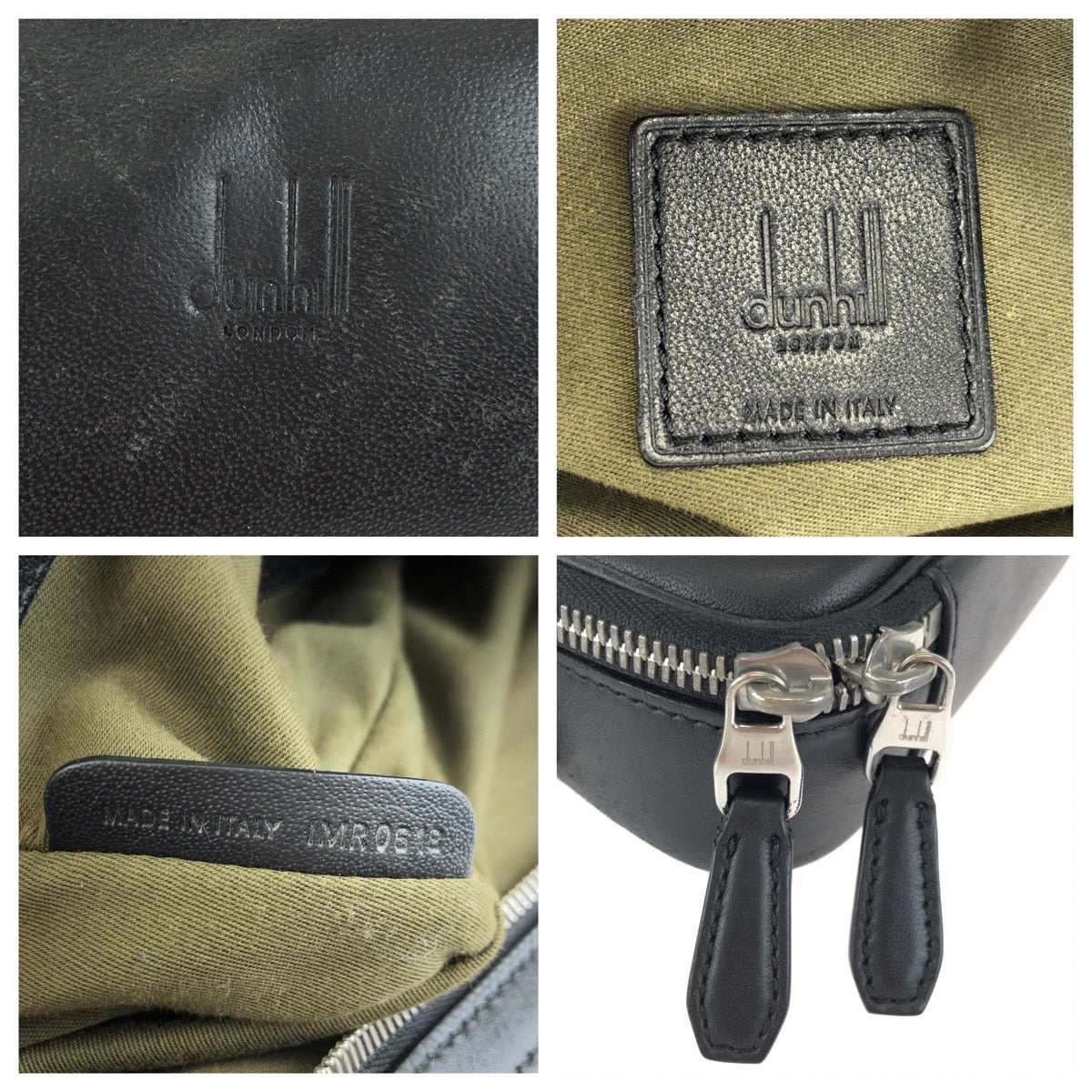 24780
Dunhill ダンヒル ブラック 黒 シルバー金具 レザー クラッチバッグ セカンドバッグ メンズ ABP14